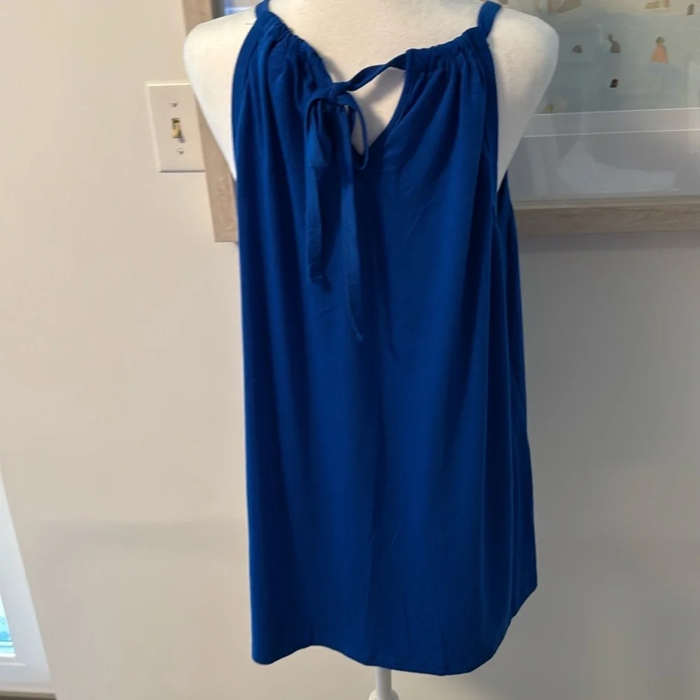 NWOT Blue Sleeveless Halter Size XXL - Picture 3 of 5